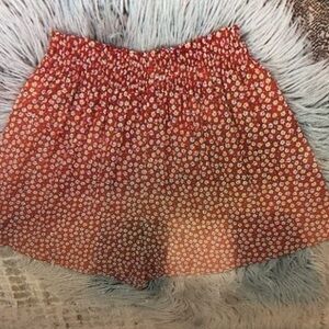 Floral Red Skort for Kids